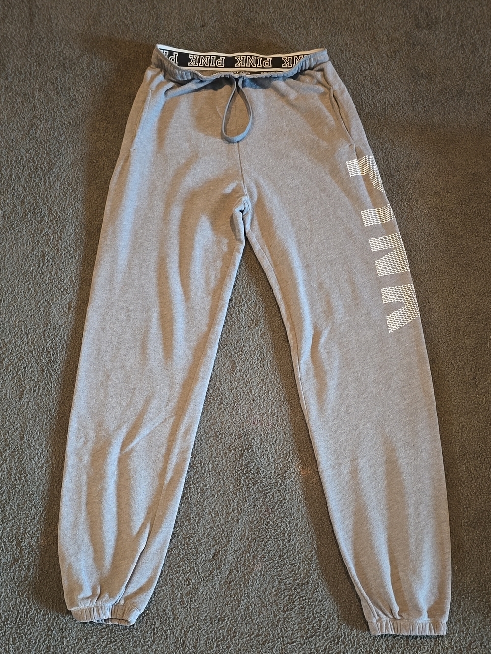 PINK Victoria's Secret Gray Girls' Logo Joggers